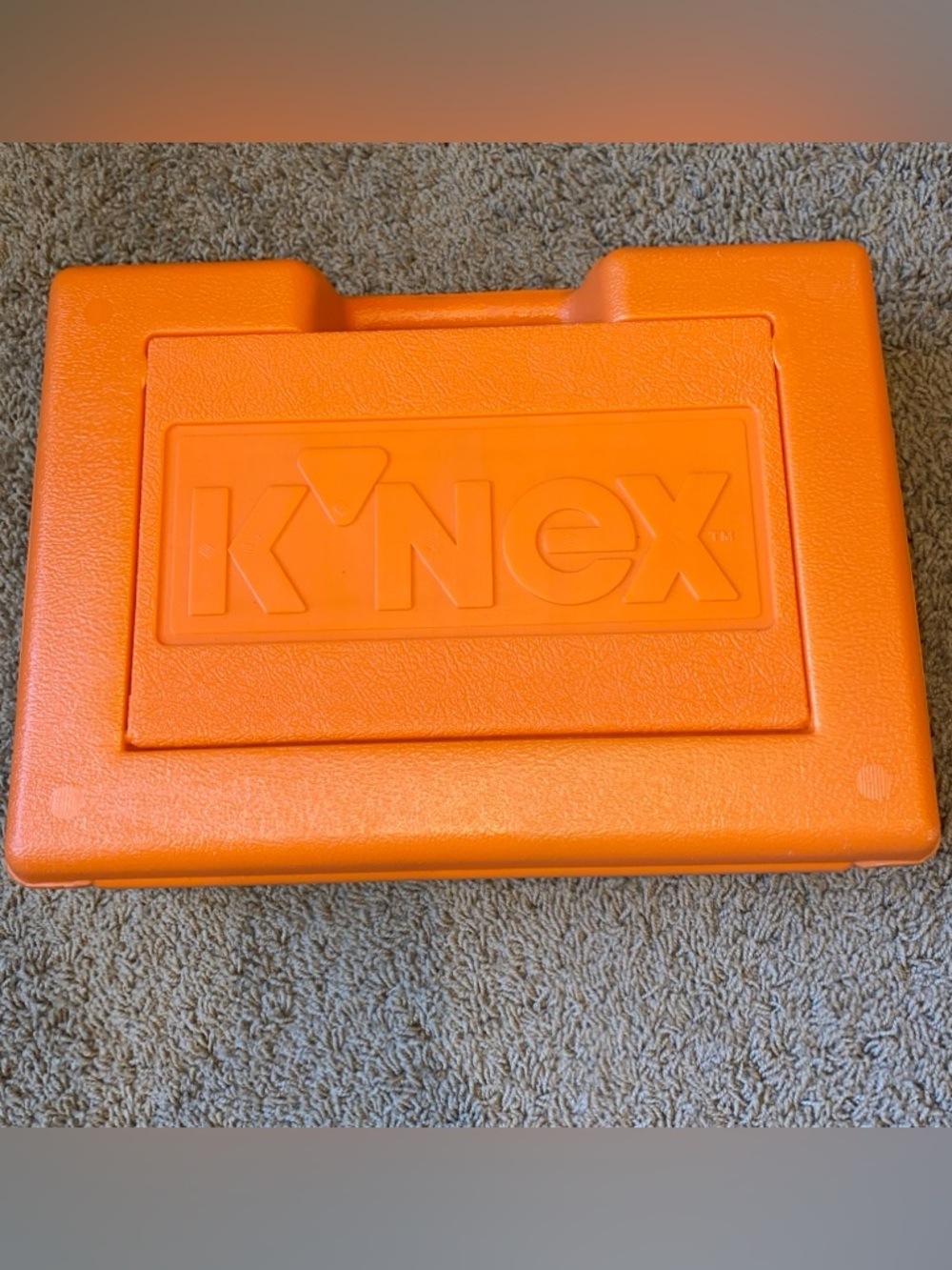 Vintage 1990s Large Set Of Building Toys Orange K’NEX Storage Box